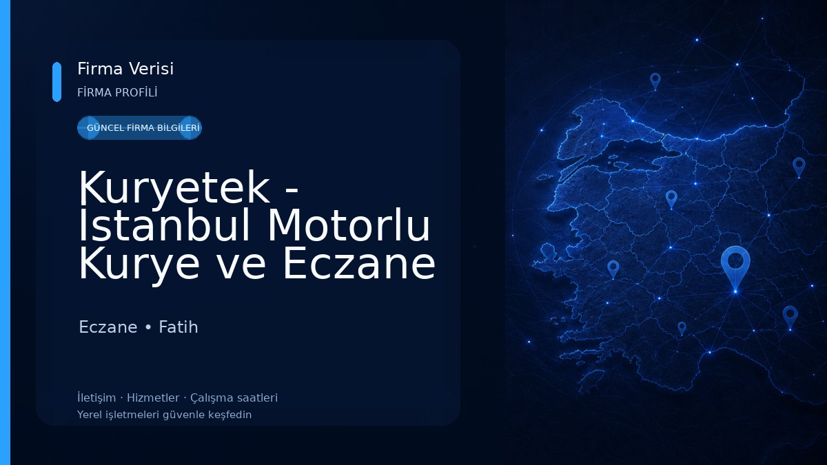 Kuryetek - İstanbul Motorlu Kurye ve Eczane Kurye Hizmeti Eczane