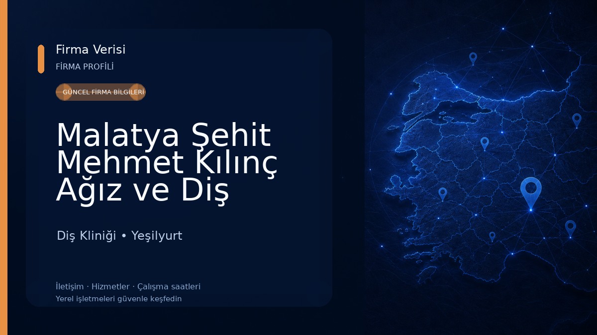 Malatya Şehit Mehmet Kılınç Ağız ve Diş Sağlığı Hastanesi Diş Kliniği