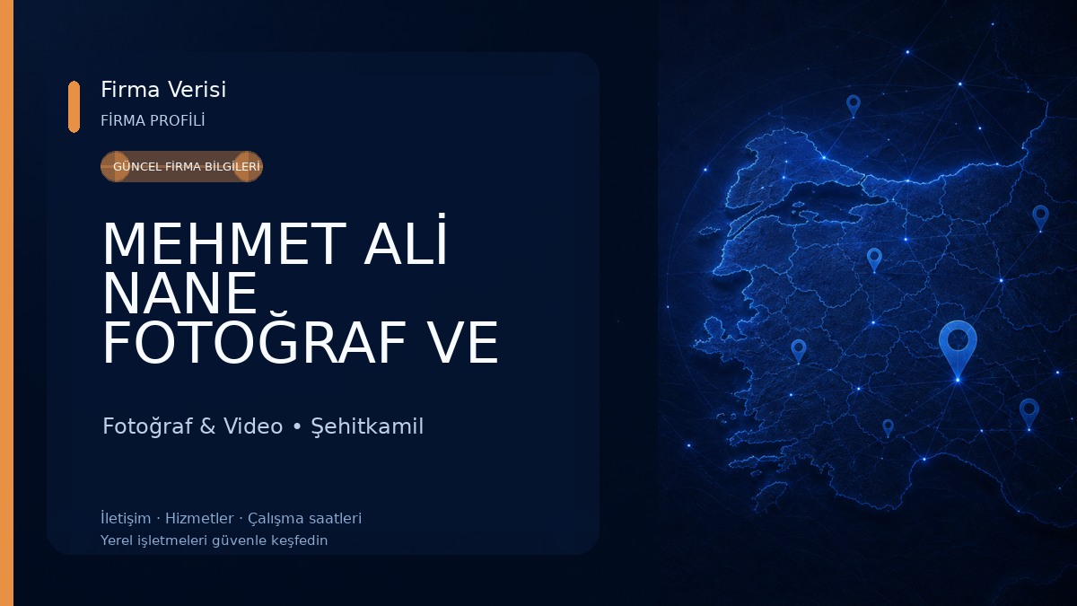 MEHMET ALİ NANE FOTOĞRAF VE VIDEO Fotoğraf & Video