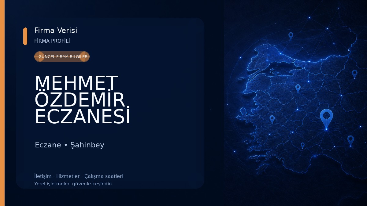 MEHMET ÖZDEMİR ECZANESİ Eczane