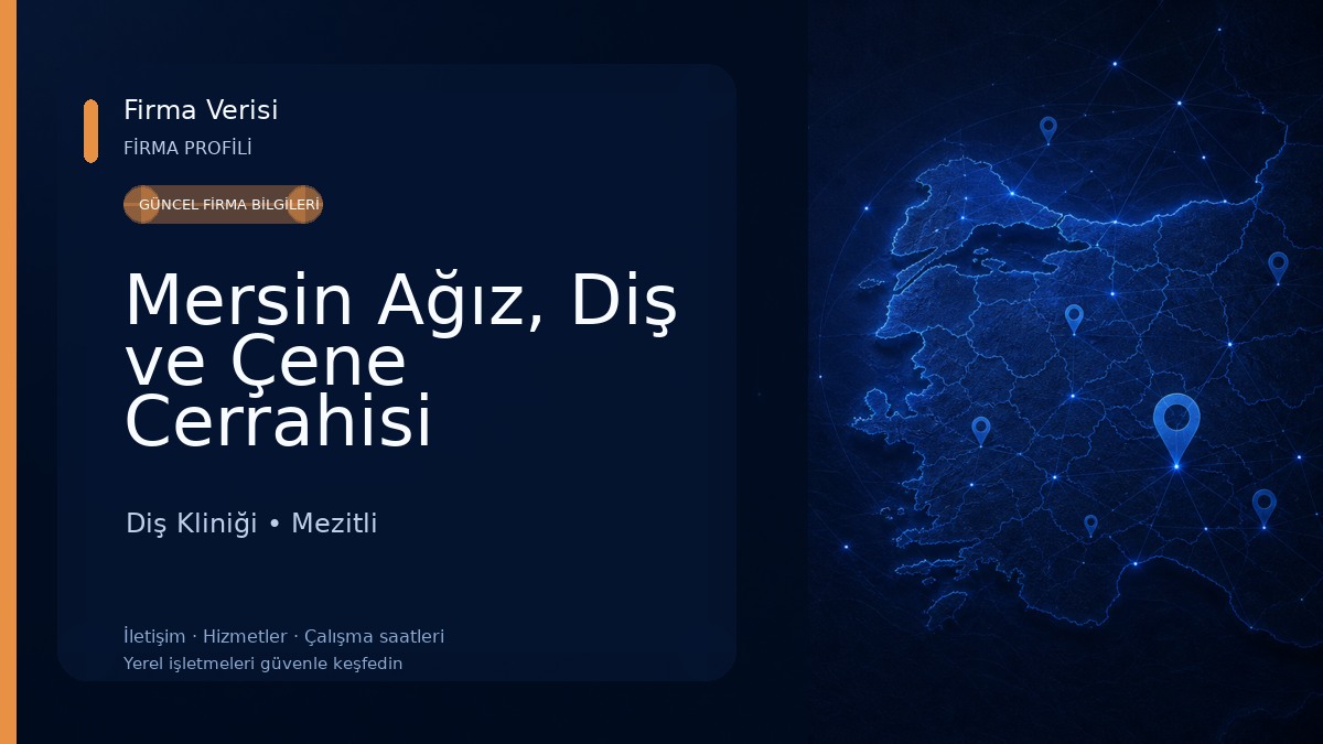 Mersin Ağız, Diş ve Çene Cerrahisi Uzmanı Erkoç Bulut Diş Kliniği