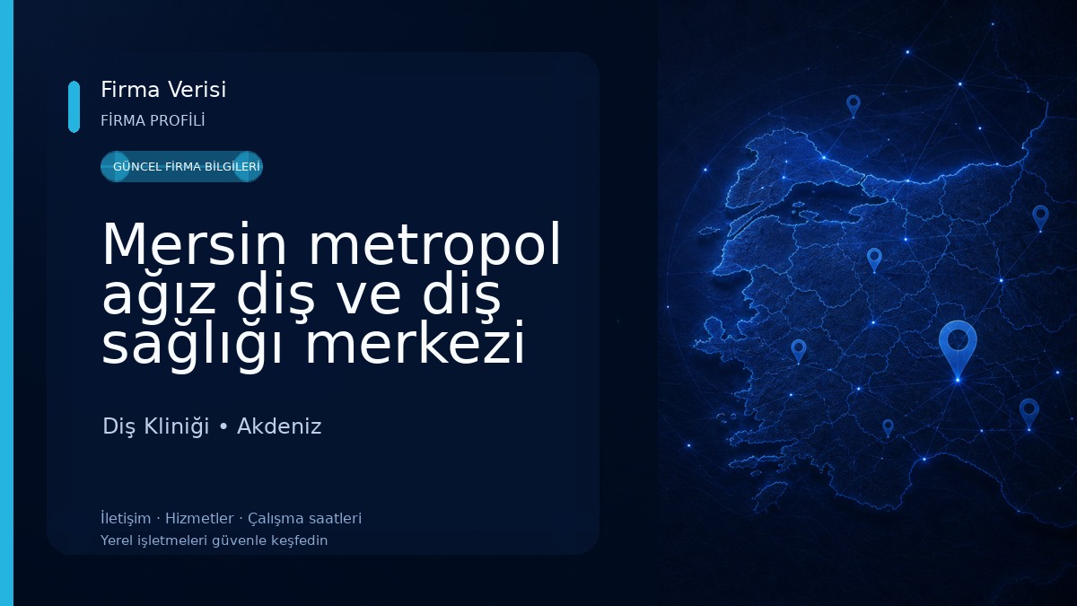 Mersin metropol ağız diş ve diş sağlığı merkezi Diş Kliniği