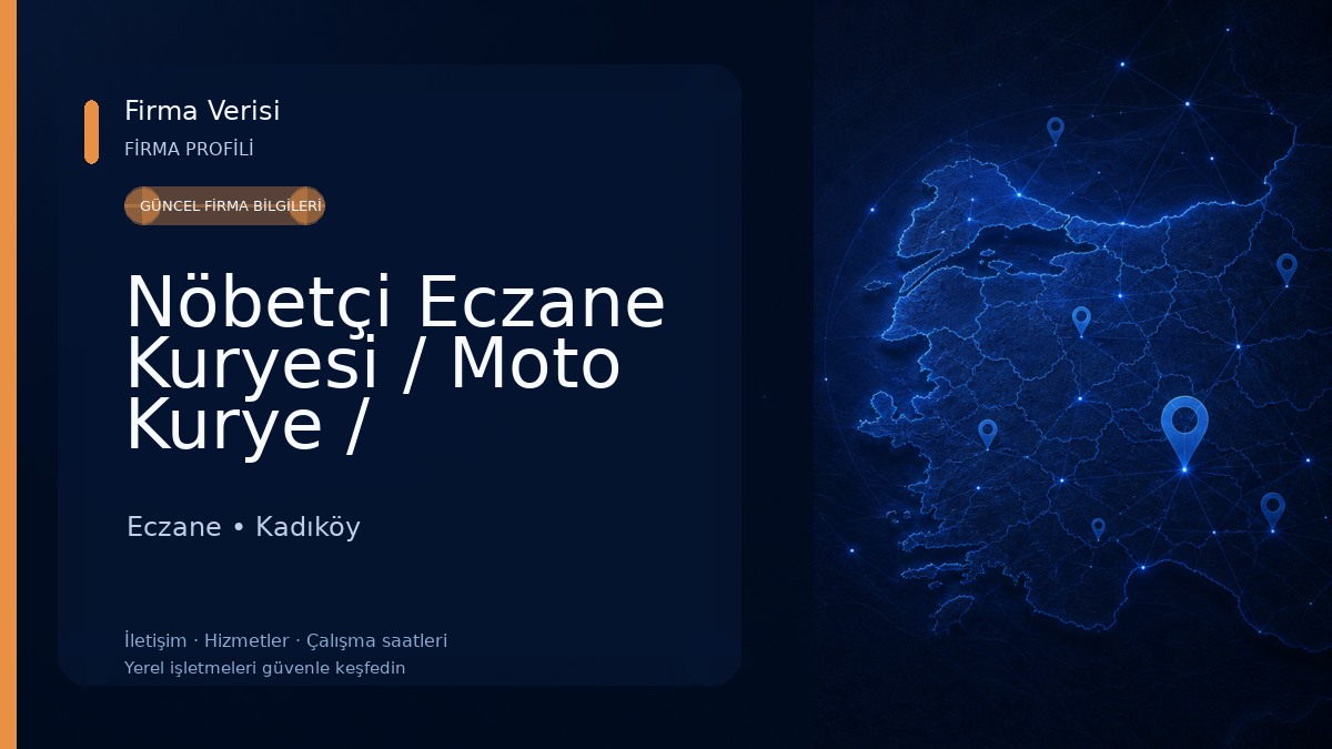 Nöbetçi Eczane Kuryesi / Moto Kurye / Hasanpaşa Nöbetçi 