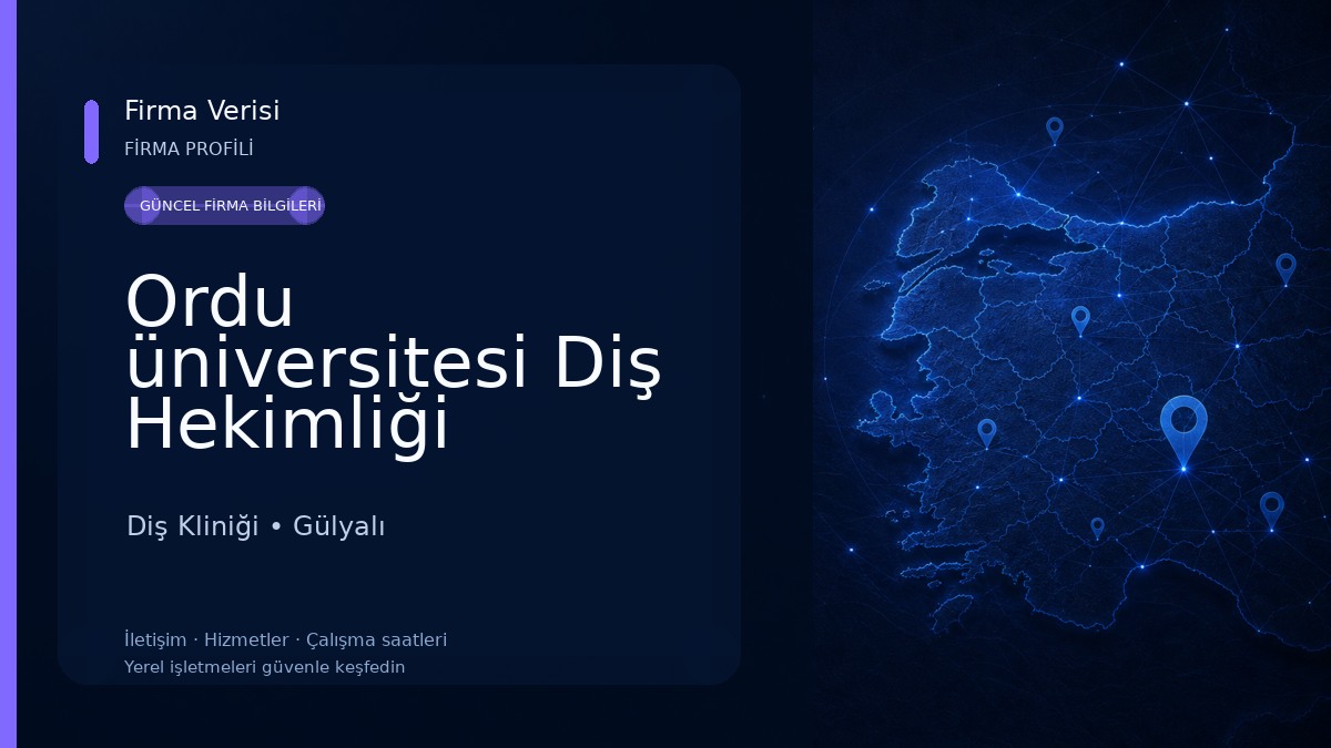 Ordu üniversitesi Diş Hekimliği Fakülte Hastanesi Diş Kliniği