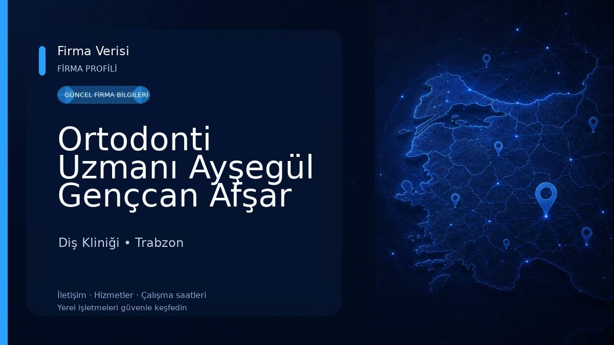 Ortodonti Uzmanı Ayşegül Gençcan Afşar Diş Kliniği