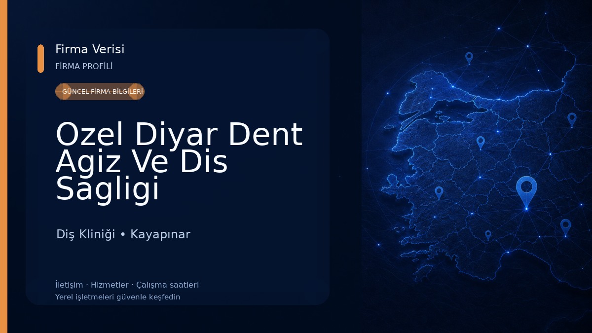 Ozel Diyar Dent Agiz Ve Dis Sagligi Polikiligini Diş Kliniği
