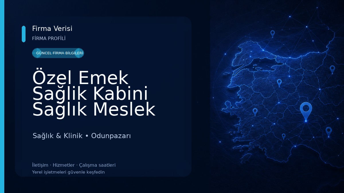 Özel Emek Sağlik Kabini Sağlık Meslek Hizmet Birimi Hemşire Ecrin Eruysal Sağlık & Klinik