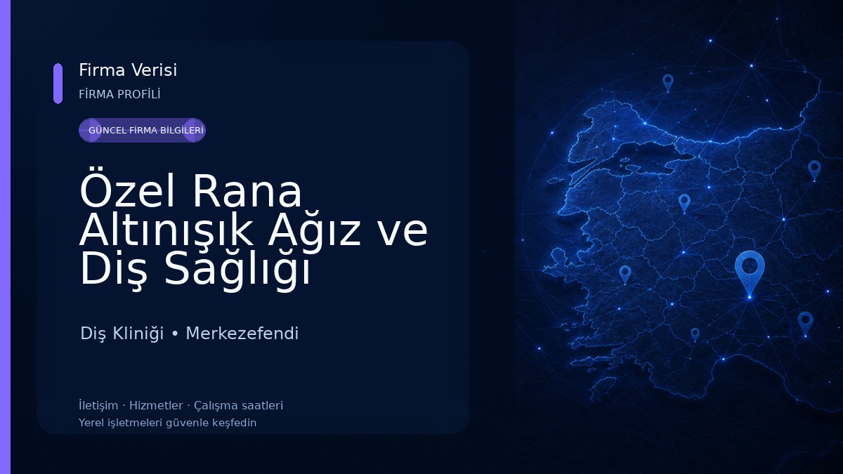 Özel Rana Altınışık Ağız ve Diş Sağlığı Polikliniği Diş Kliniği