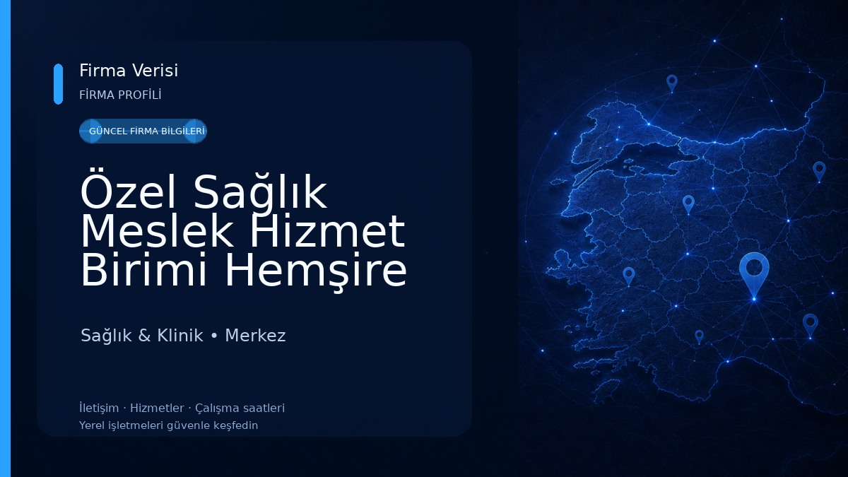 Özel Sağlık Meslek Hizmet Birimi Hemşire Emine Merve ŞEN (Özel Edirne Sağlık Kabini) Sağlık & Klinik