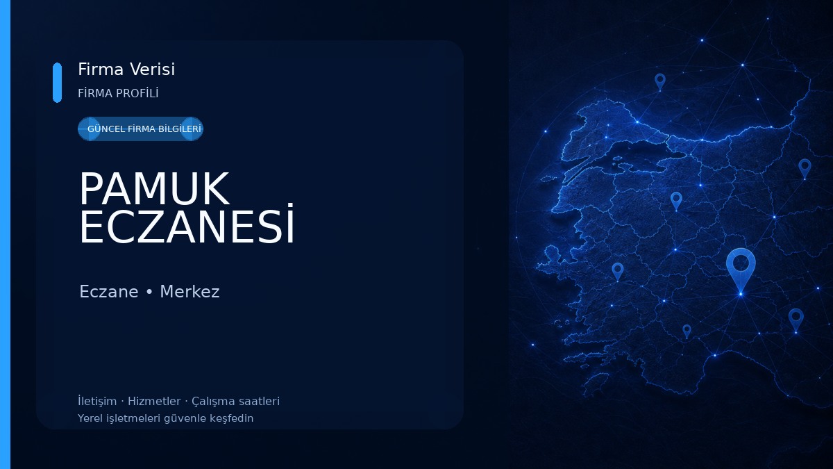 PAMUK ECZANESİ Eczane
