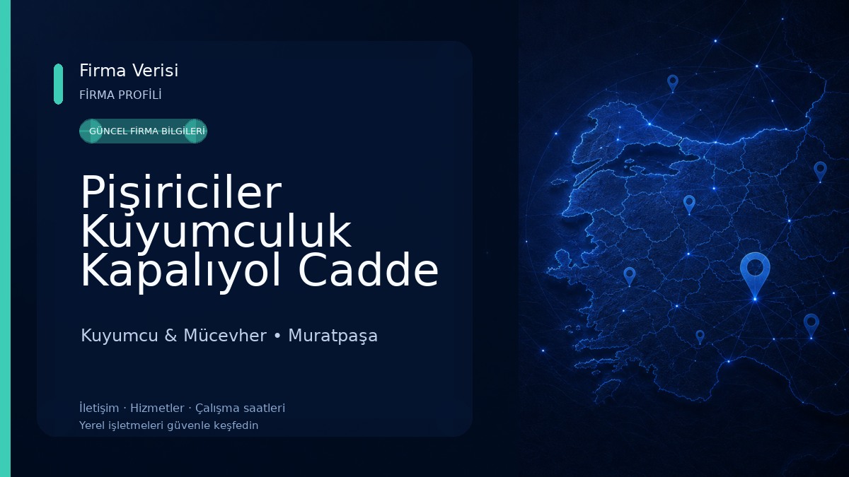 Pişiriciler Kuyumculuk Kapalıyol Cadde Mağazası 