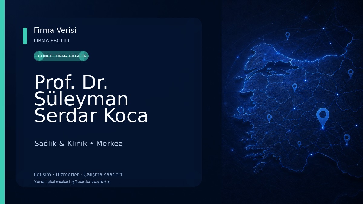 Prof. Dr. Süleyman Serdar Koca Kliniği Sağlık & Klinik