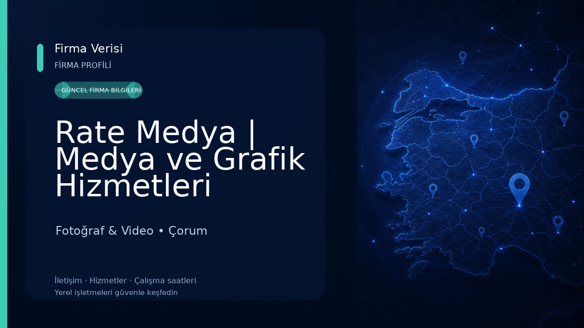 Rate Medya | Medya ve Grafik Hizmetleri Fotoğraf & Video