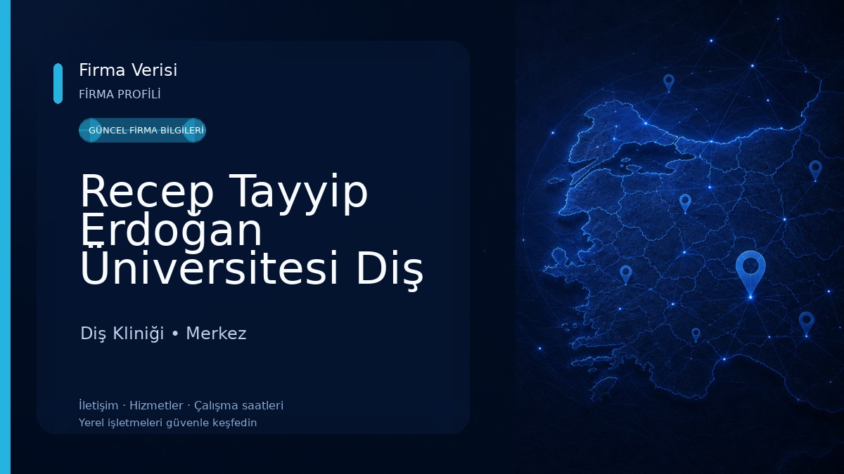 Recep Tayyip Erdoğan Üniversitesi Diş Hekimliği Fakültesi Diş Kliniği