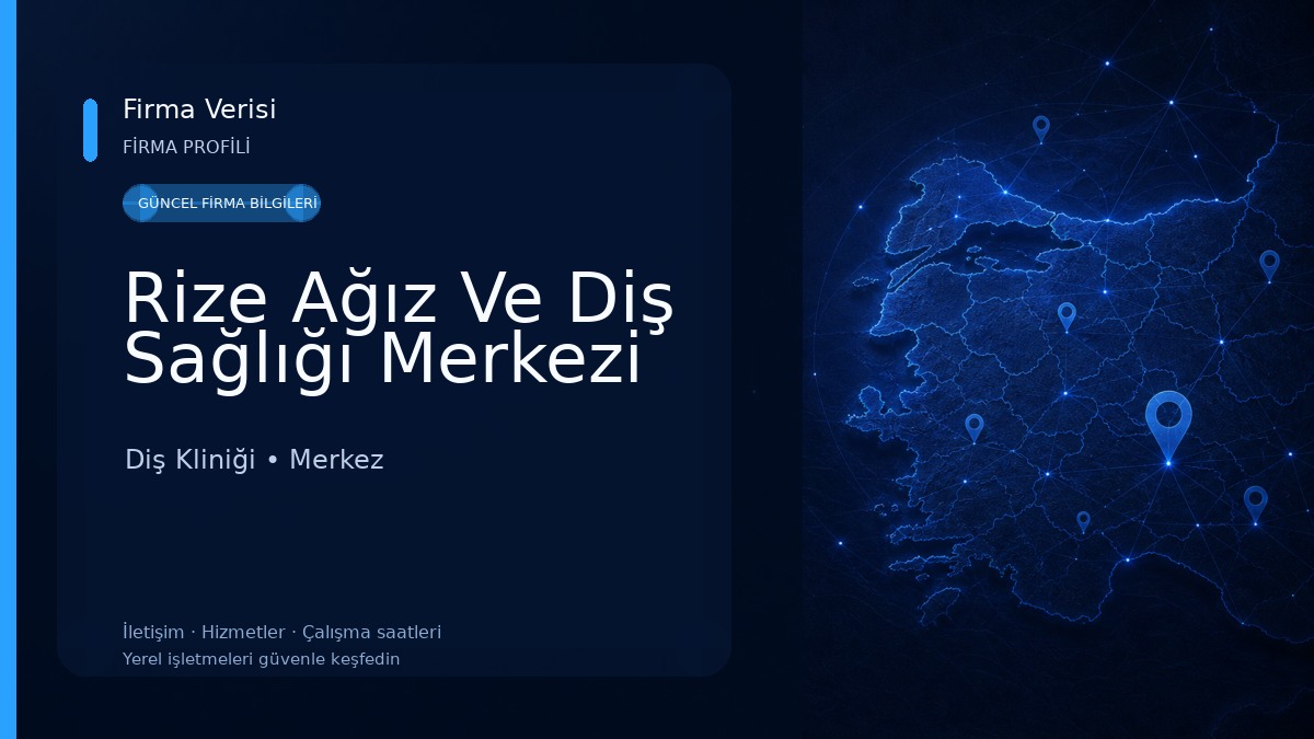 Rize Ağız Ve Diş Sağlığı Merkezi Diş Kliniği