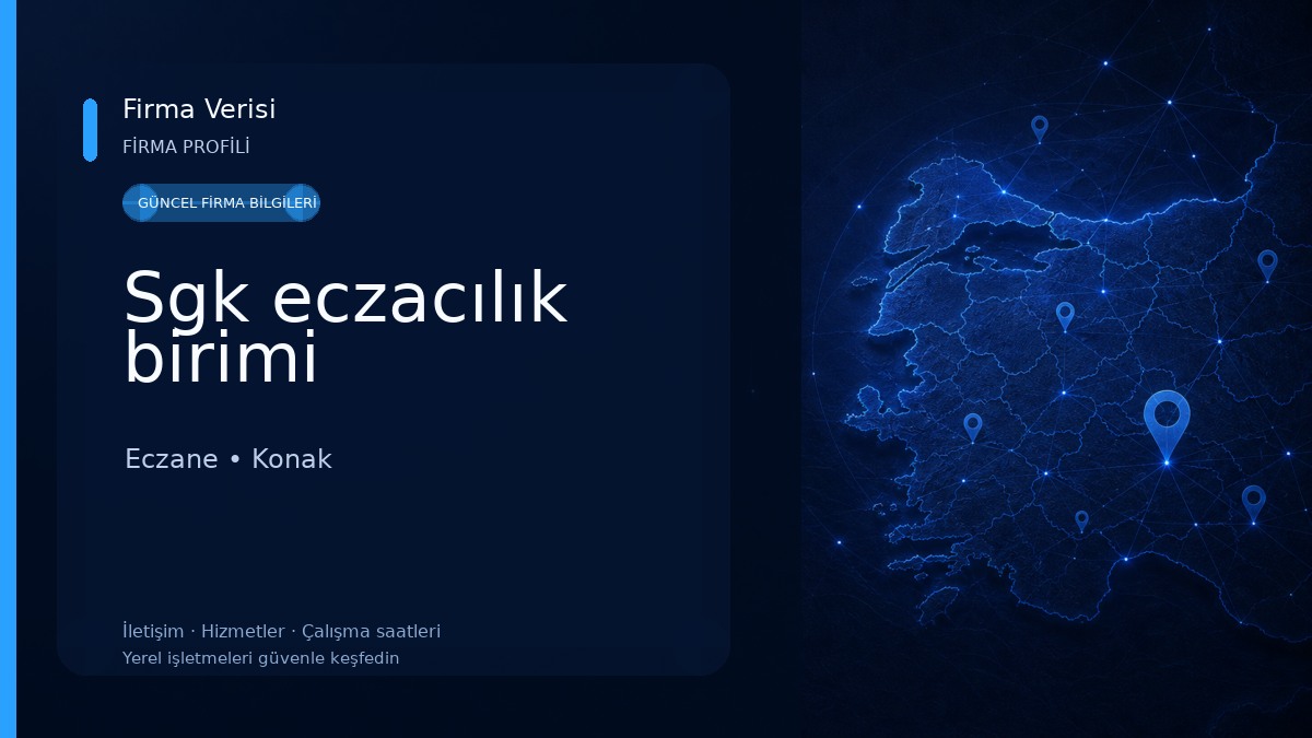 Sgk eczacılık birimi Eczane