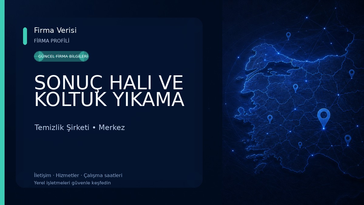 SONUÇ HALI VE KOLTUK YIKAMA Temizlik Şirketi