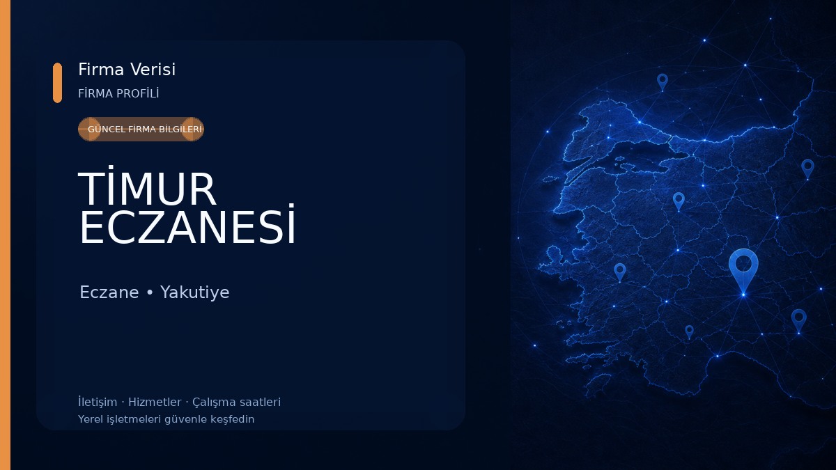 TİMUR ECZANESİ Eczane