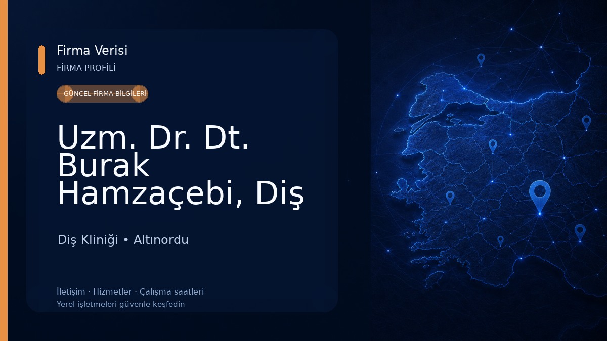 Uzm. Dr. Dt. Burak Hamzaçebi, Diş Hekimi - Periodontoloji ve İmplantoloji Diş Kliniği