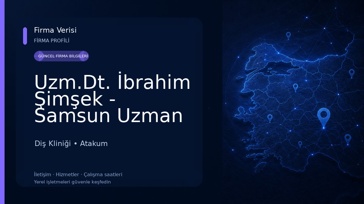 Uzm.Dt. İbrahim Şimşek - Samsun Uzman Diş Hekimi, Samsun Pedodonti, Samsun Çocuk Diş Doktoru, Samsun Çocuk Diş Hekimi 