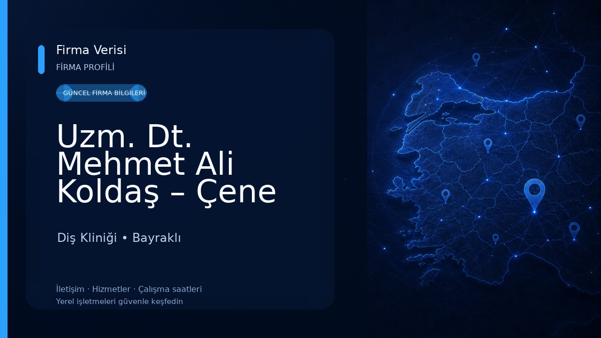 Uzm. Dt. Mehmet Ali Koldaş – Çene Cerrahı & 20'lik Diş Çekimi Diş Kliniği