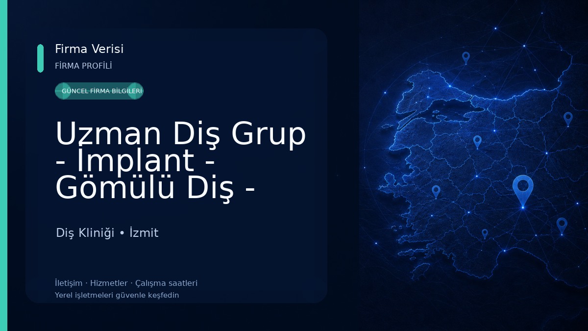 Uzman Diş Grup - İmplant - Gömülü Diş - Ortodonti - Pedodonti - Gülüş Tasarımı - Kocaeli Diş Kliniği Diş Kliniği