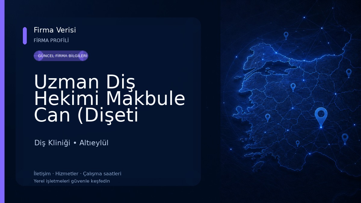 Uzman Diş Hekimi Makbule Can (Dişeti hastalıkları ve Cerrahisi Uzmanı) Diş Kliniği