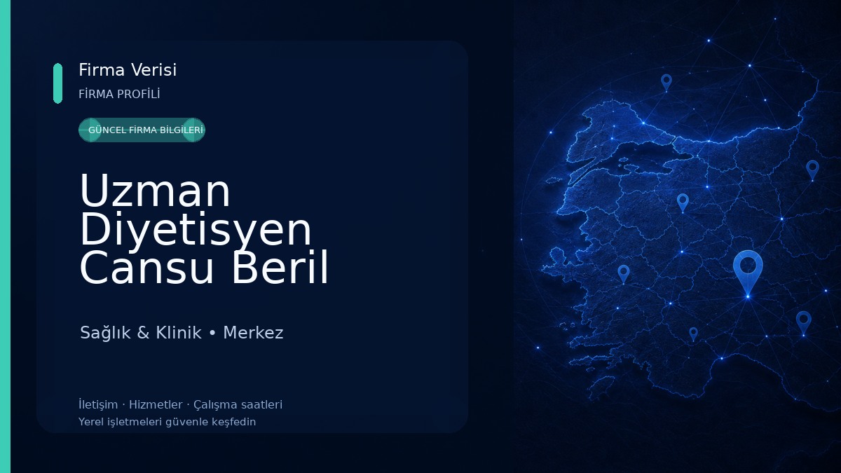 Uzman Diyetisyen Cansu Beril Beslenme Danışmanlığı / Diyet Edirne Sağlık & Klinik