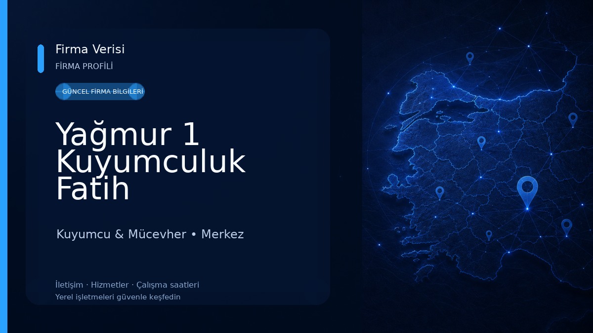 Yağmur 1 Kuyumculuk Fatih Bıçakcıoğlu Kuyumcu & Mücevher